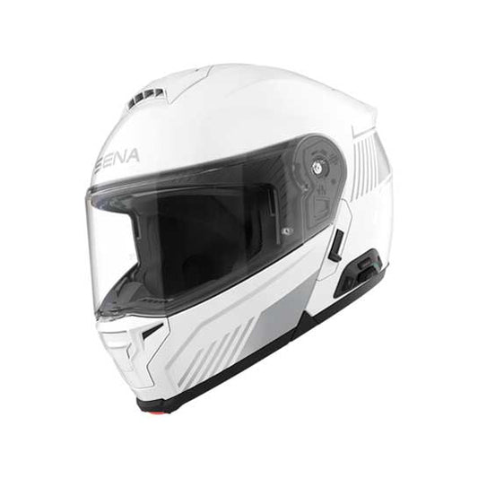 Sena Specter Smart Flip-Up Helmet with Mesh Comms Glossy White