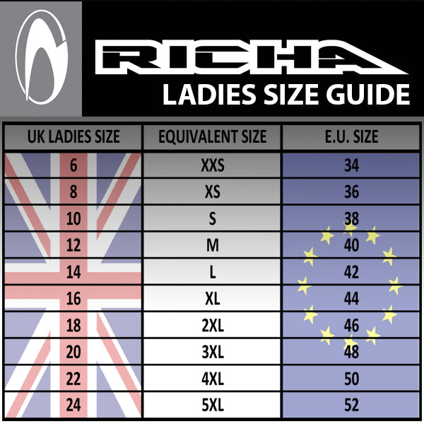 RICHA STRADALE EVO L LADIES MOTORCYCLE JACKET BLACK/WHITE