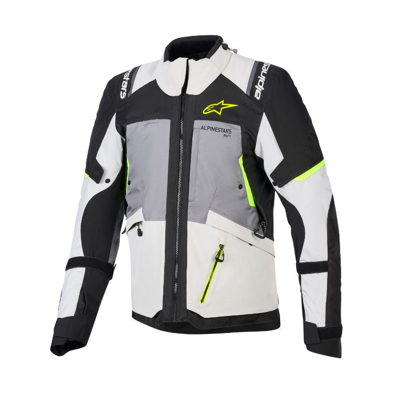 Alpinestars Andes V4 Drystar Jacket - Dark Gray/Ice Gray/Black/Yellow Fluo