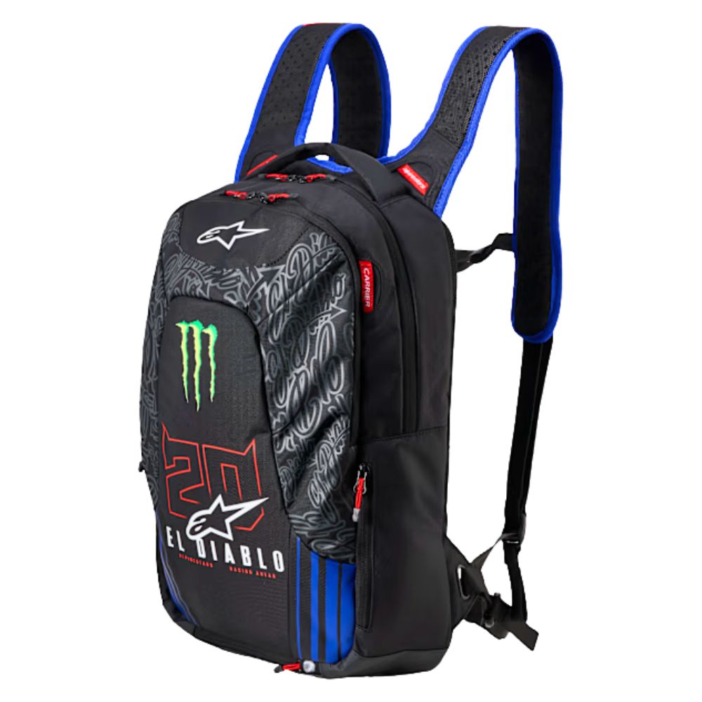 Alpinestars Alpinestars FQ20 City Hunter v2 Monster Backpack - Black / Fluo Red / Blue / Green - Front View