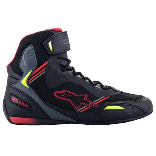 Alpinestars Faster-3 Ride Knit Shoes - Black/Red/Flo Yellow