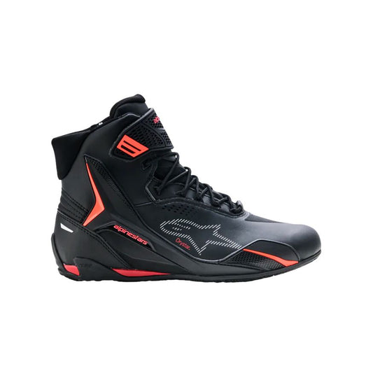 Alpinestars Faster 4 Drystar Shoes Black Rio Red Red Fluo