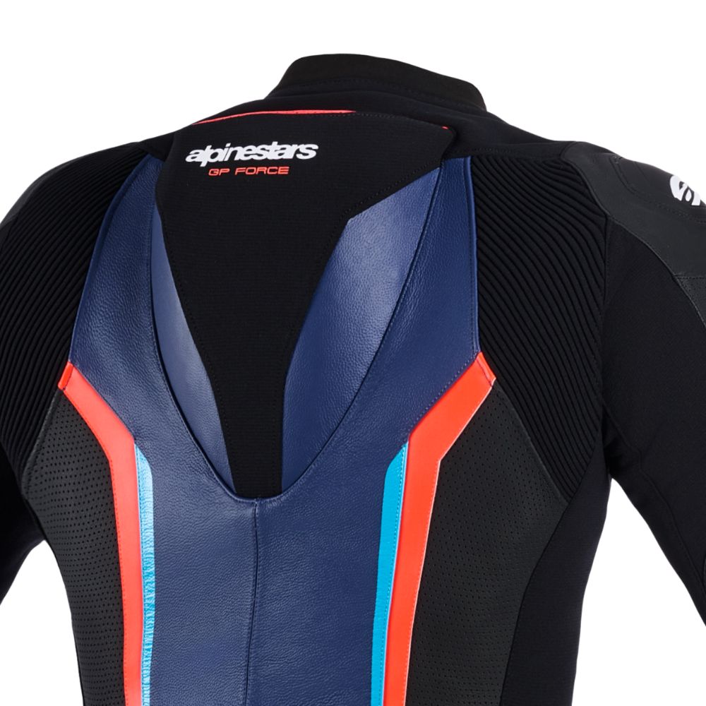 Alpinestars Alpinestars GP Force V2 1 Piece Suit - Black / Blue / Red Fluo - Rear View
