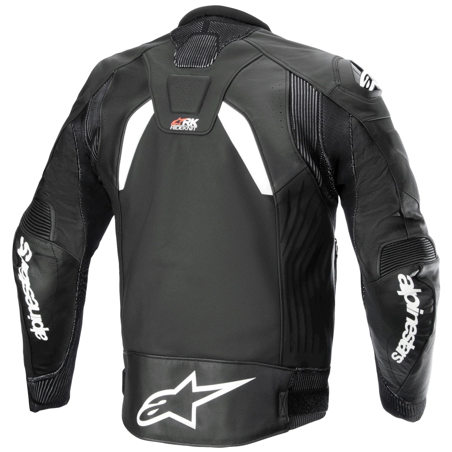 Alpinestars GP PLUS R V4 Rideknit Leather Motorcycle Jacket Black/White ...