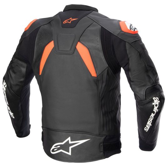 Alpinestars GP Plus V4 Leather Jacket Black/Flo Red/White