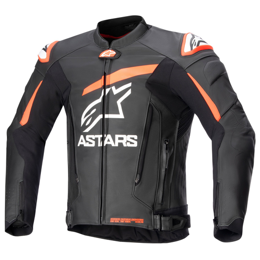 Alpinestars GP Plus V4 Leather Jacket Black/Flo Red/White