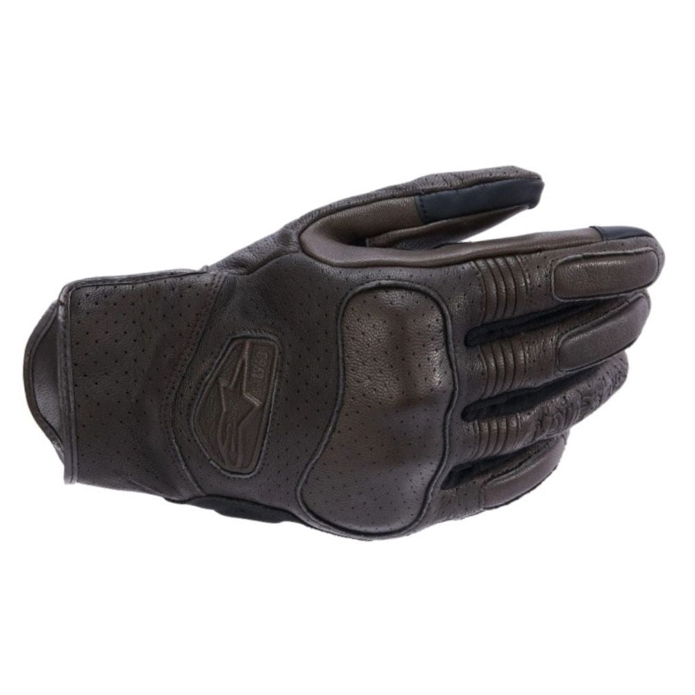 Alpinestars Alpinestars Mustang V3 Gloves Dark Brown / Black - Front View