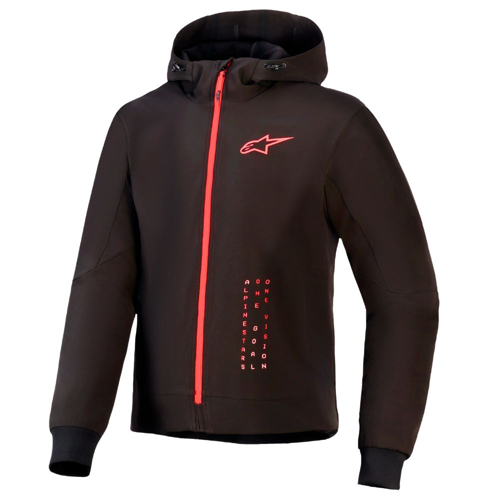 Alpinestars Alpinestars Radium Tech Hoodie Black Bright Red - Front View
