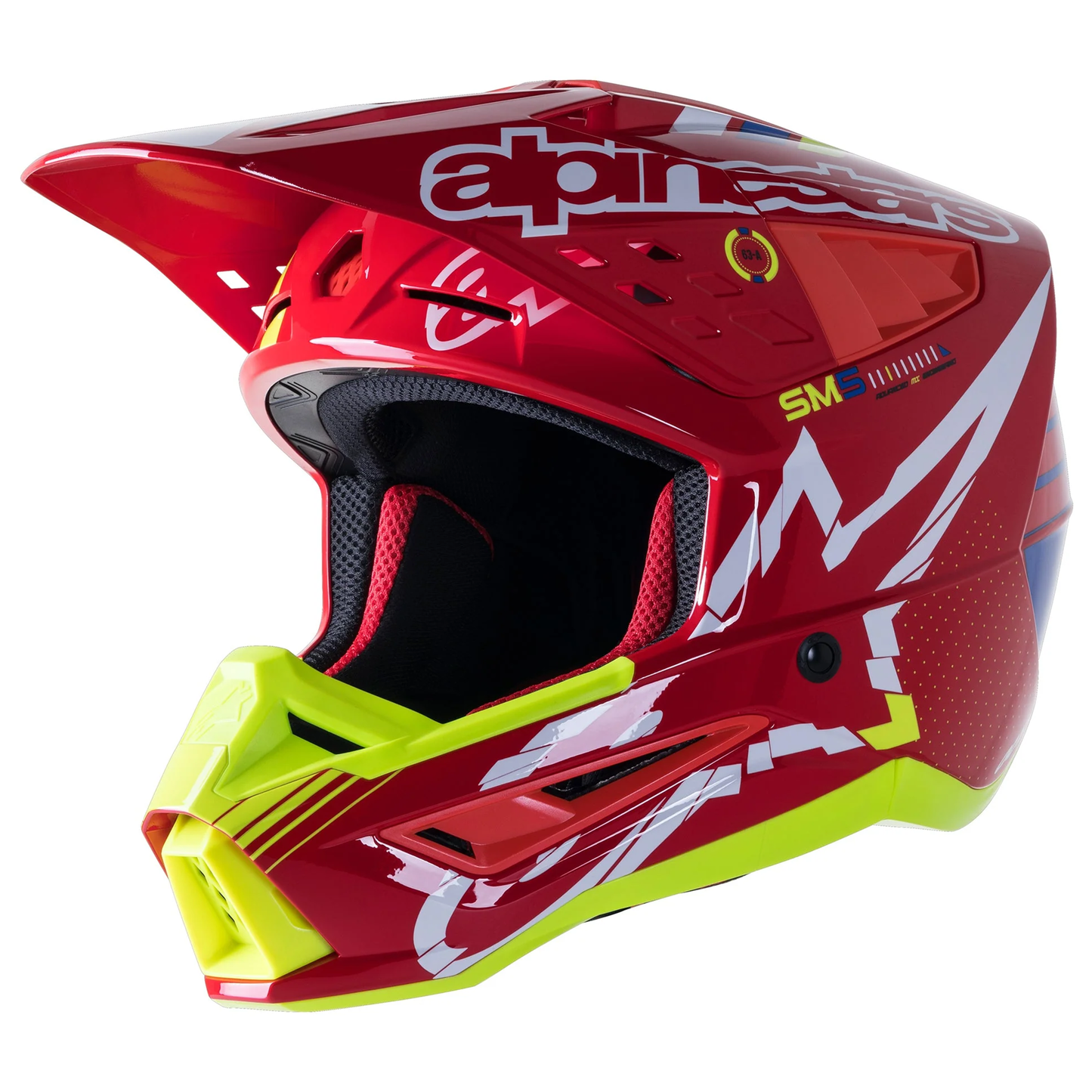 Alpinestars S-M5 Action - Bright Red/White/Flo Yellow Glossy (3325)