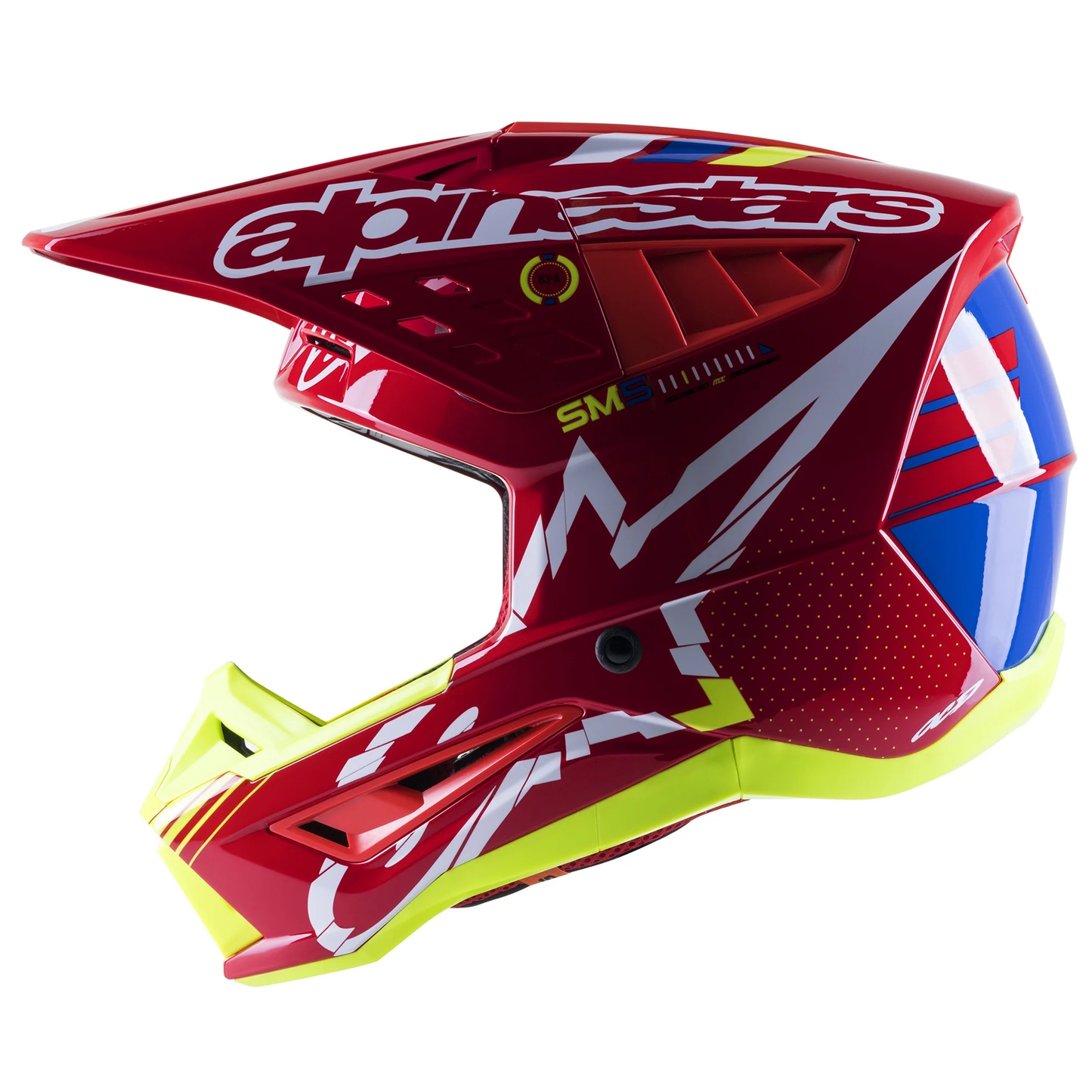 Alpinestars S-M5 Action - Bright Red/White/Flo Yellow Glossy (3325)