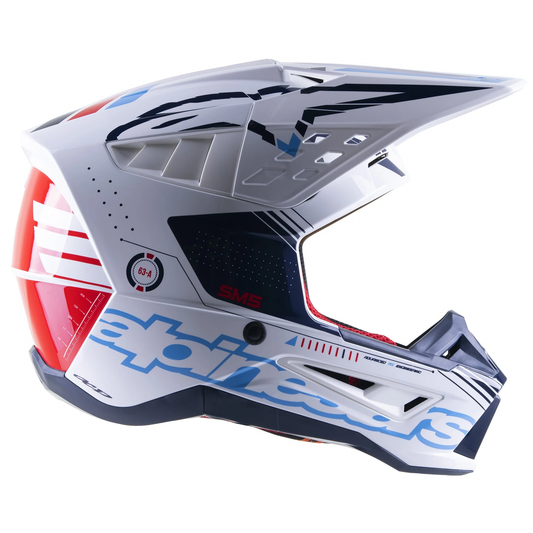 Alpinestars S-M5 Action - White/Cyan/Dark Blue Glossy (2077)