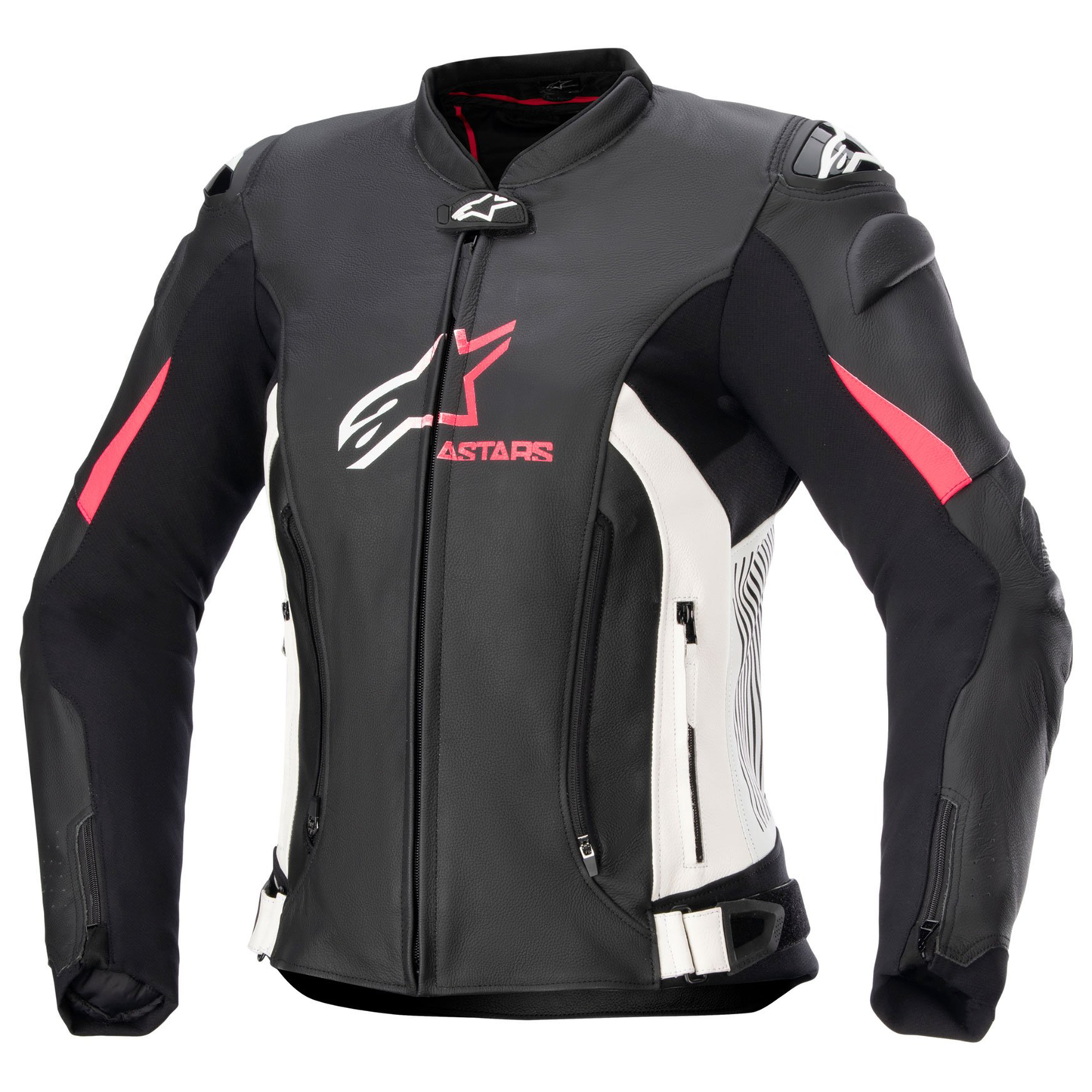 Alpinestars Stella GP Plus V4 Leather Jacket -  Black/White/Diva Pink