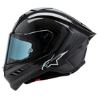Alpinestars Supertech R10 - Solid Matt and Gloss Black Carbon - Includes Tinted Visor