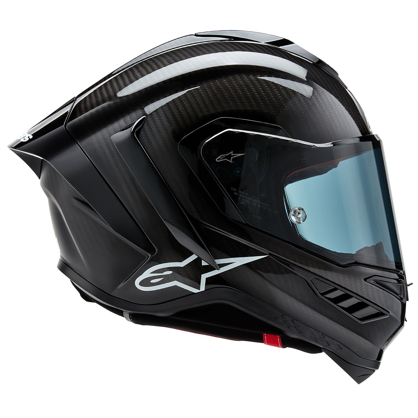 Alpinestars Alpinestars Supertech R10 - Solid Matt and Gloss Black Carbon - Includes Tinted Visor - View 7