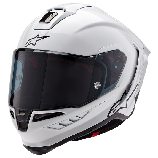 Alpinestars Supertech R10 - Solid Gloss White/Matt Black - Includes Tinted Visor