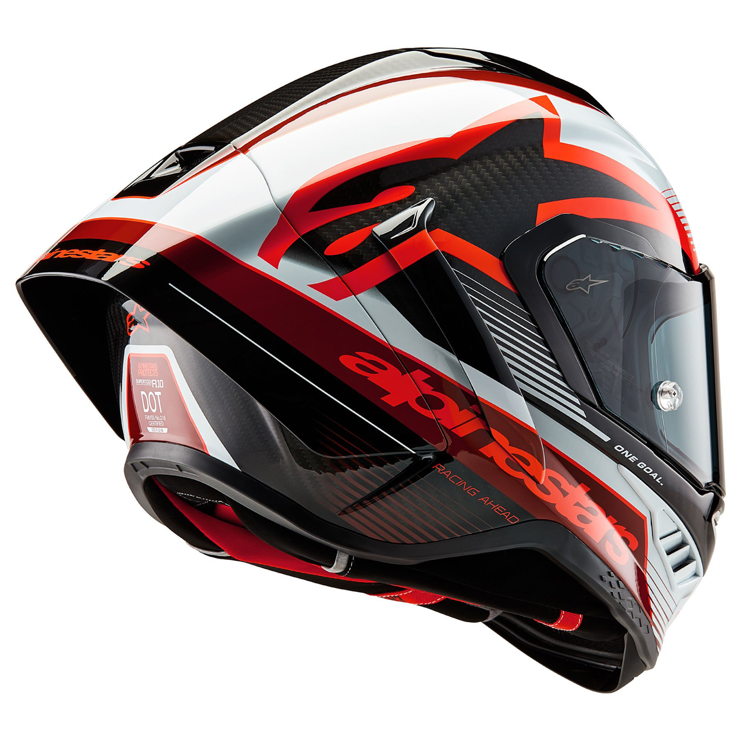 Alpinestars Supertech R10 Motorcycle Helmet (Black Carbon) The Visor