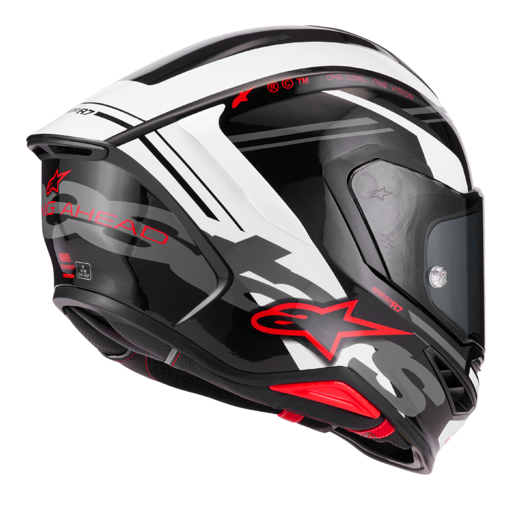 Alpinestars Supertech R7 A-Core Black / White / Red Glossy