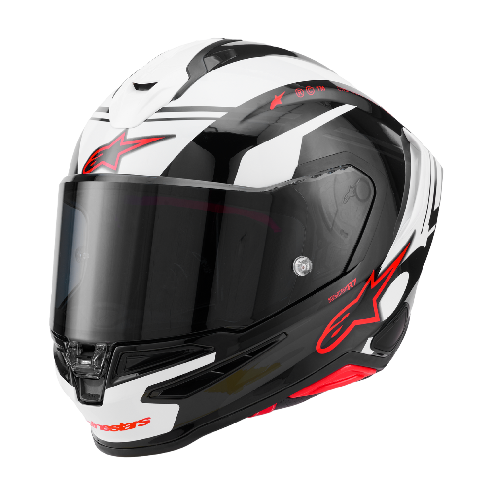 Alpinestars Supertech R7 A-Core Black / White / Red Glossy
