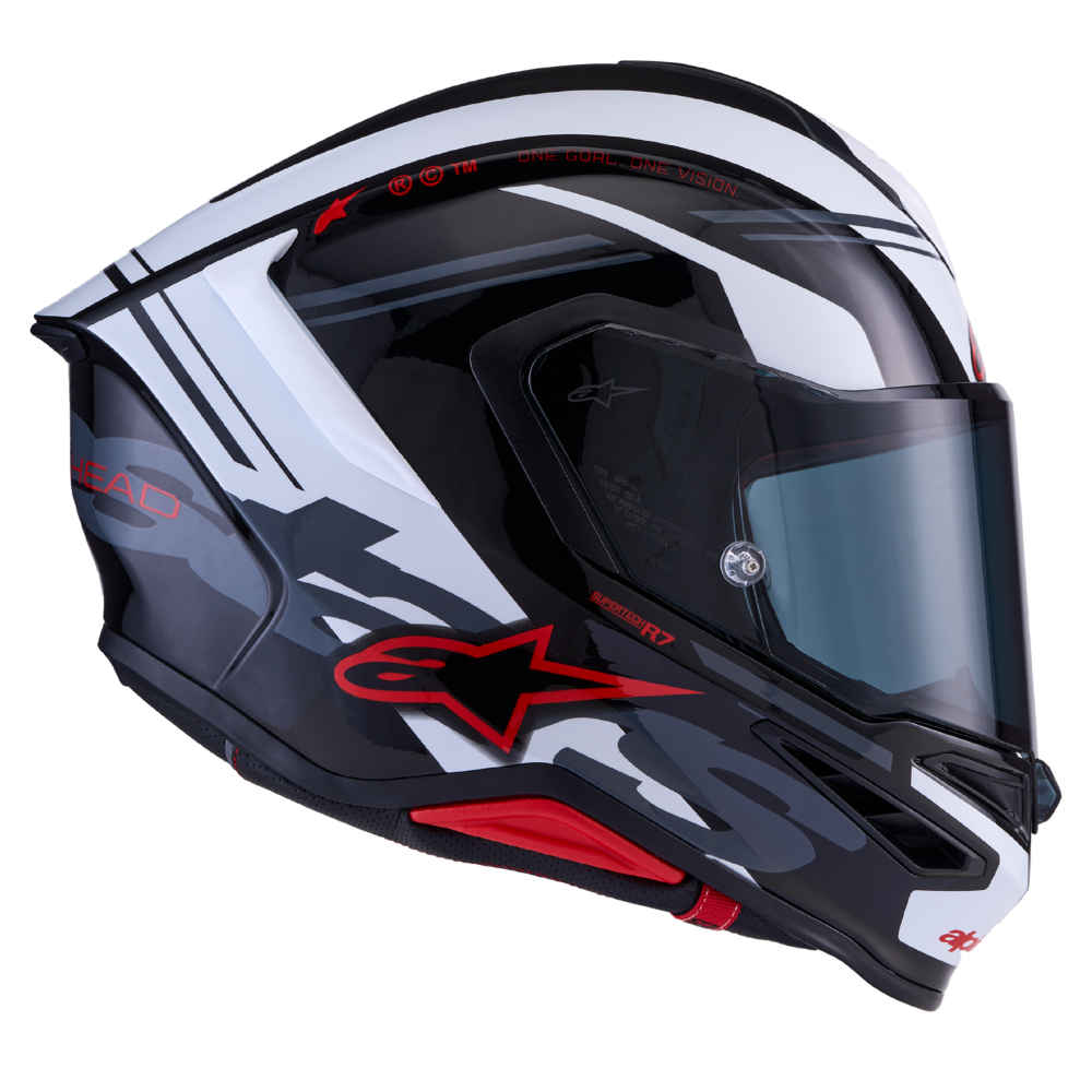 Alpinestars Supertech R7 A-Core Black / White / Red Glossy