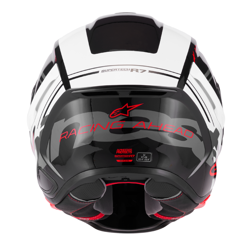 Alpinestars Supertech R7 A-Core Black / White / Red Glossy
