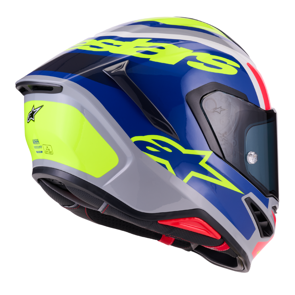 Alpinestars Supertech R7 Lumen Silver / Blue / Pink / Yellow Fluo Glossy