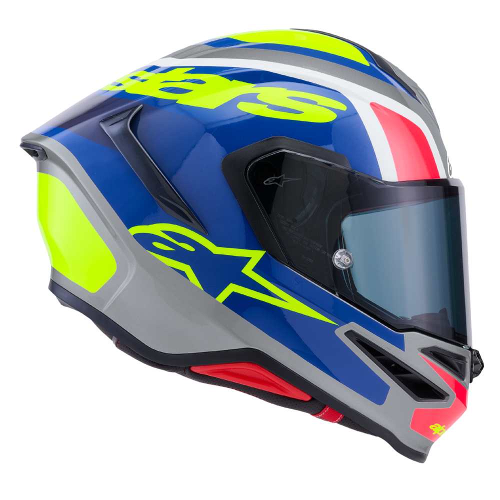 Alpinestars Supertech R7 Lumen Silver / Blue / Pink / Yellow Fluo Glossy
