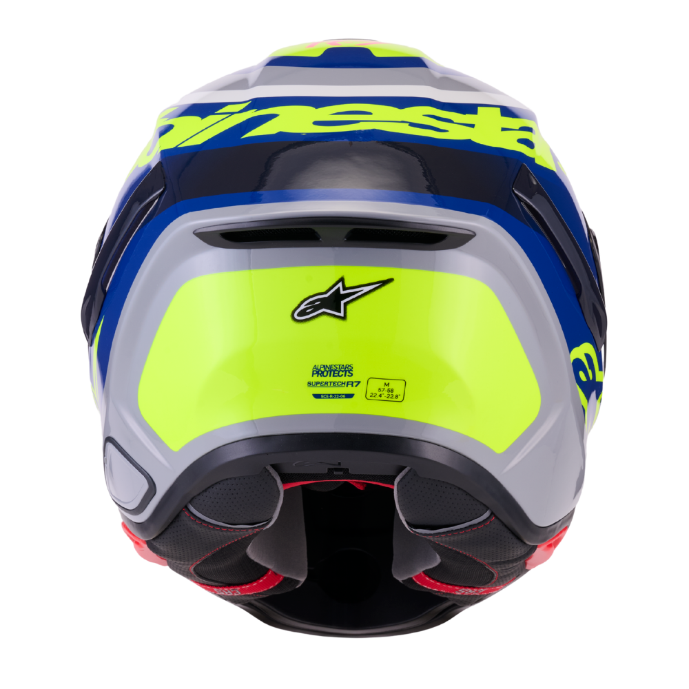 Alpinestars Supertech R7 Lumen Silver / Blue / Pink / Yellow Fluo Glossy
