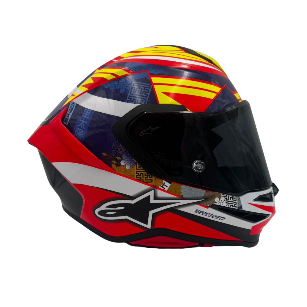 Alpinestars Supertech R7 Taiyo Furusato Red / White / Yellow Fluo Glossy Replica Edition