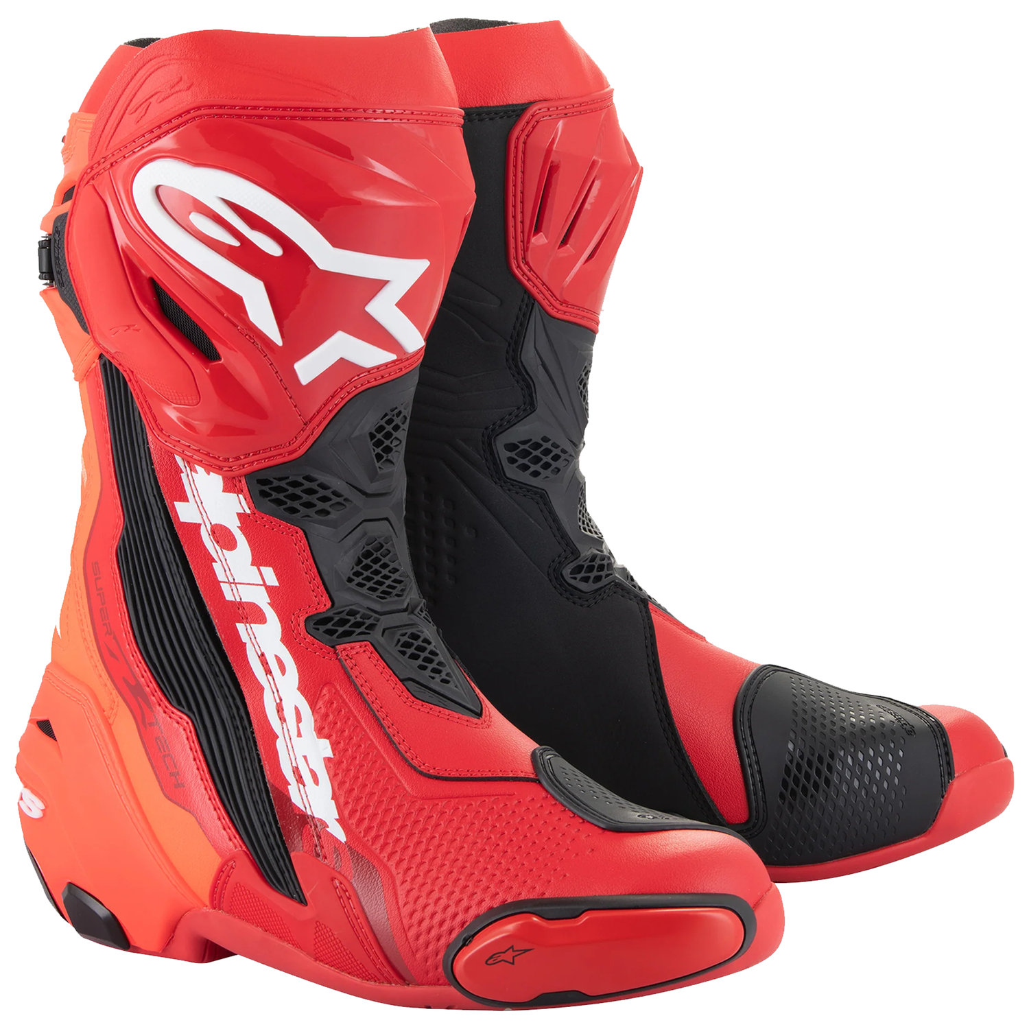 Alpinestars Supertech R Boots (Latest Version) - Bright Red/Red Flo