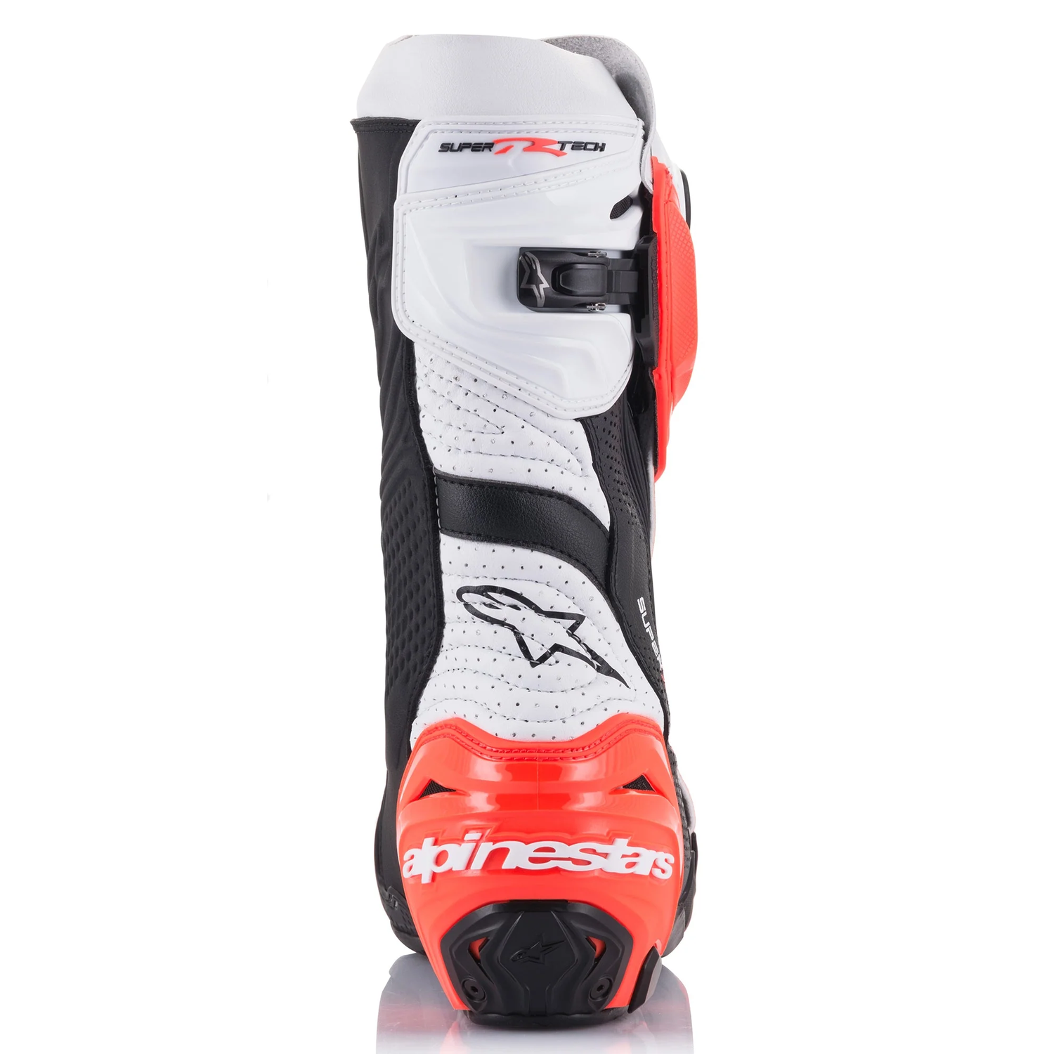 Alpinestars Supertech R Vented (Latest Version) - Black/White/Flo Red –  Gear Change Online