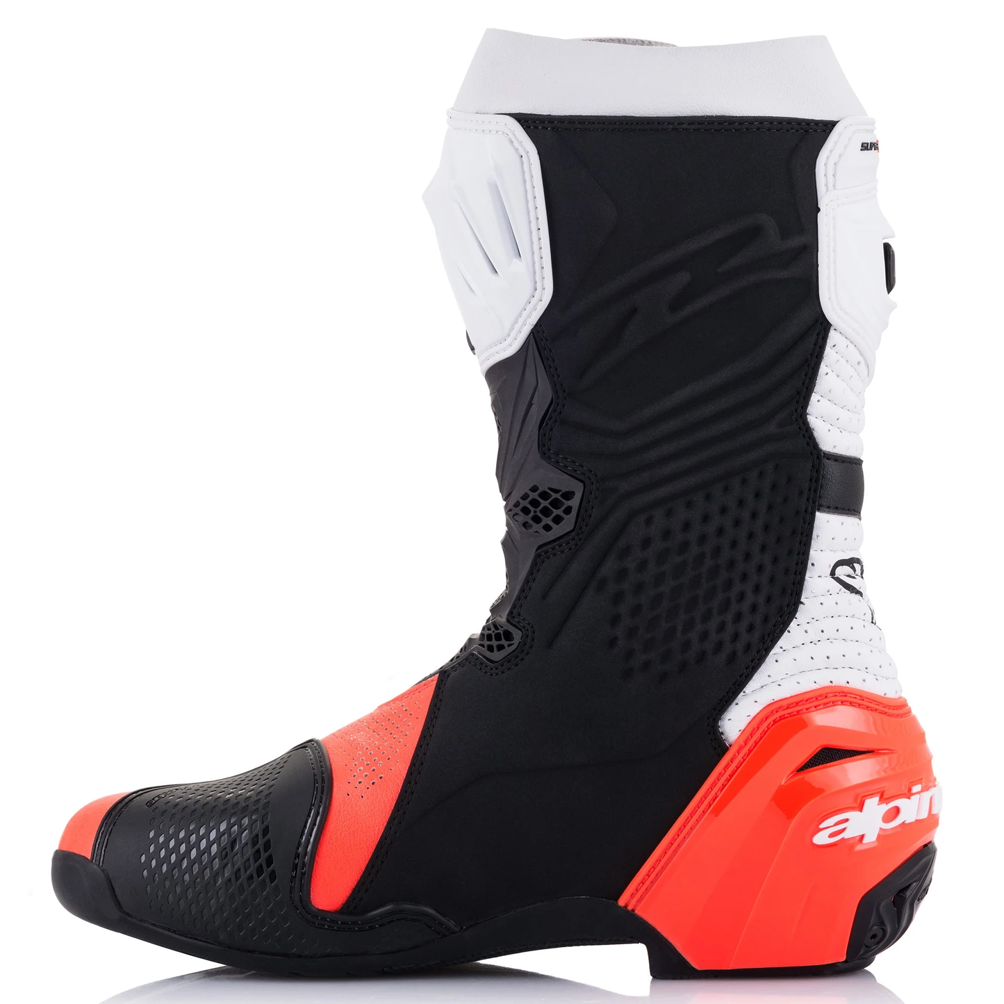 Alpinestars Supertech R Vented (Latest Version) - Black/White/Flo Red