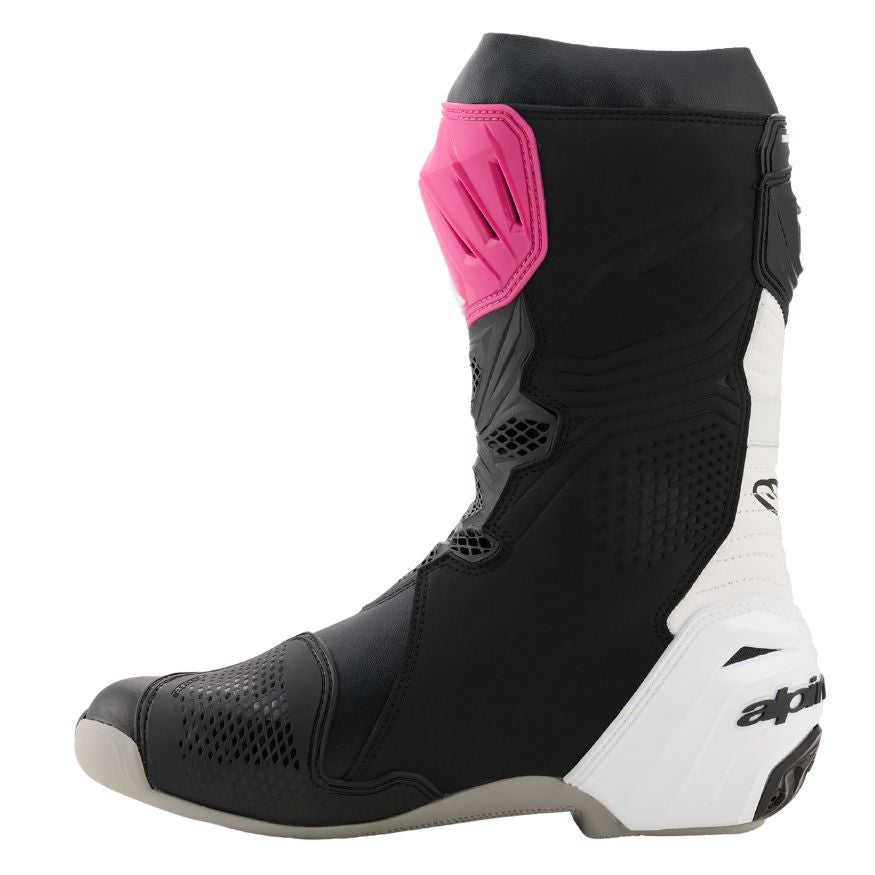 Alpinestars Alpinestars Supertech R Boots Black / Magenta / Yellow - Side View