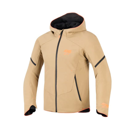 Alpinestars Aeroshell WP MC Jacket Dark Khaki Black Orange Fluo