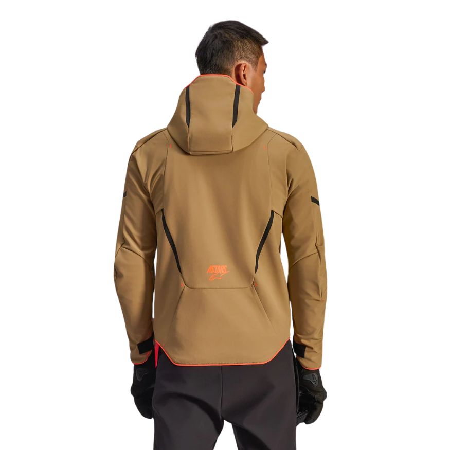Alpinestars Aeroshell WP MC Jacket Dark Khaki Black Orange Fluo