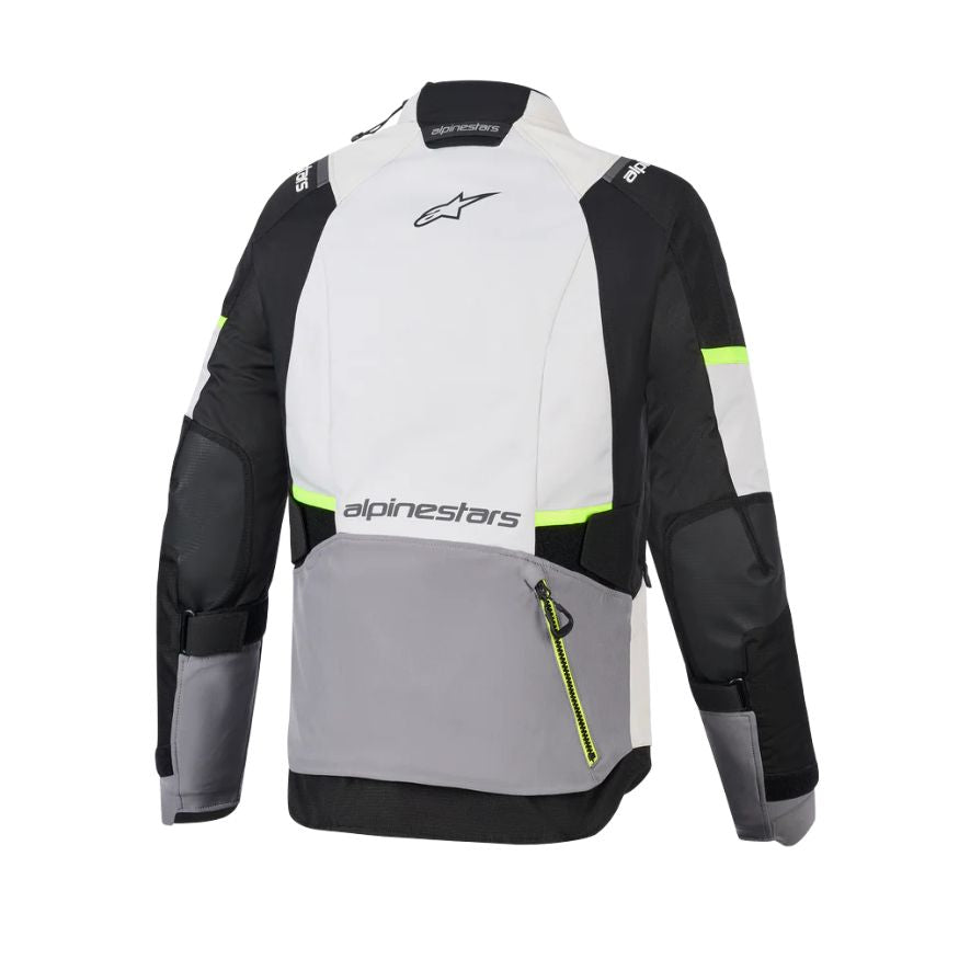Alpinestars Alpinestars Stella Andes V4 Drystar Jacket Ice Gray Dark Gray Black Yellow Fluo - Side View