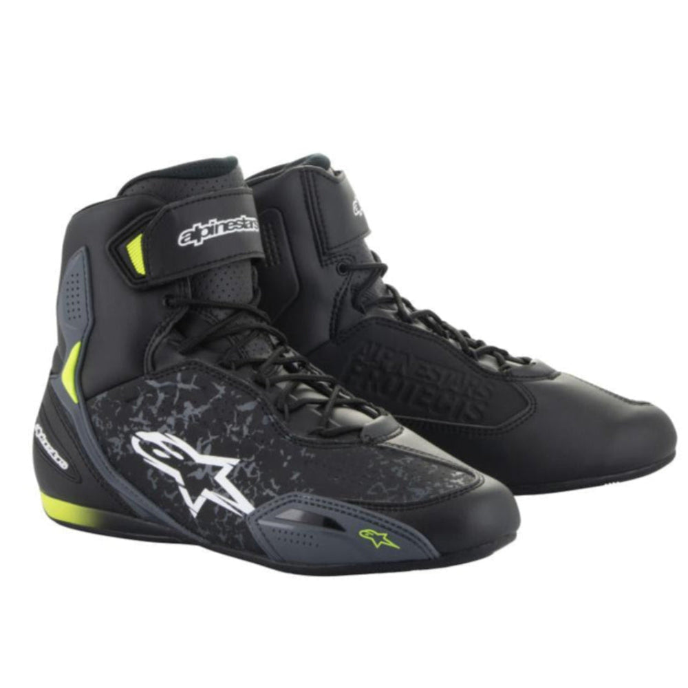 Alpinestars Faster-3 Shoes BLACK YELLOW FLUO