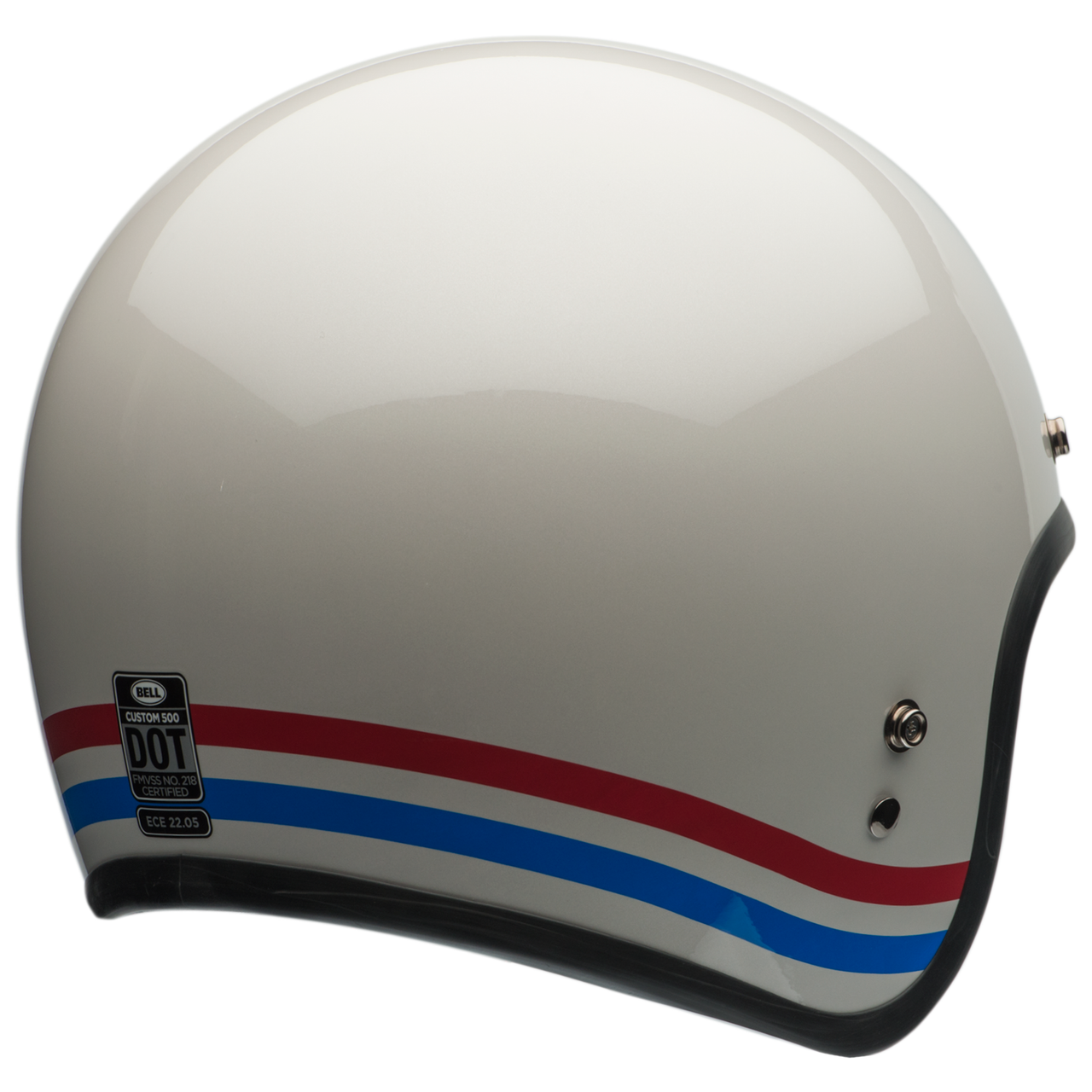 Bell Custom 500 2024 - Stripes Pearl White