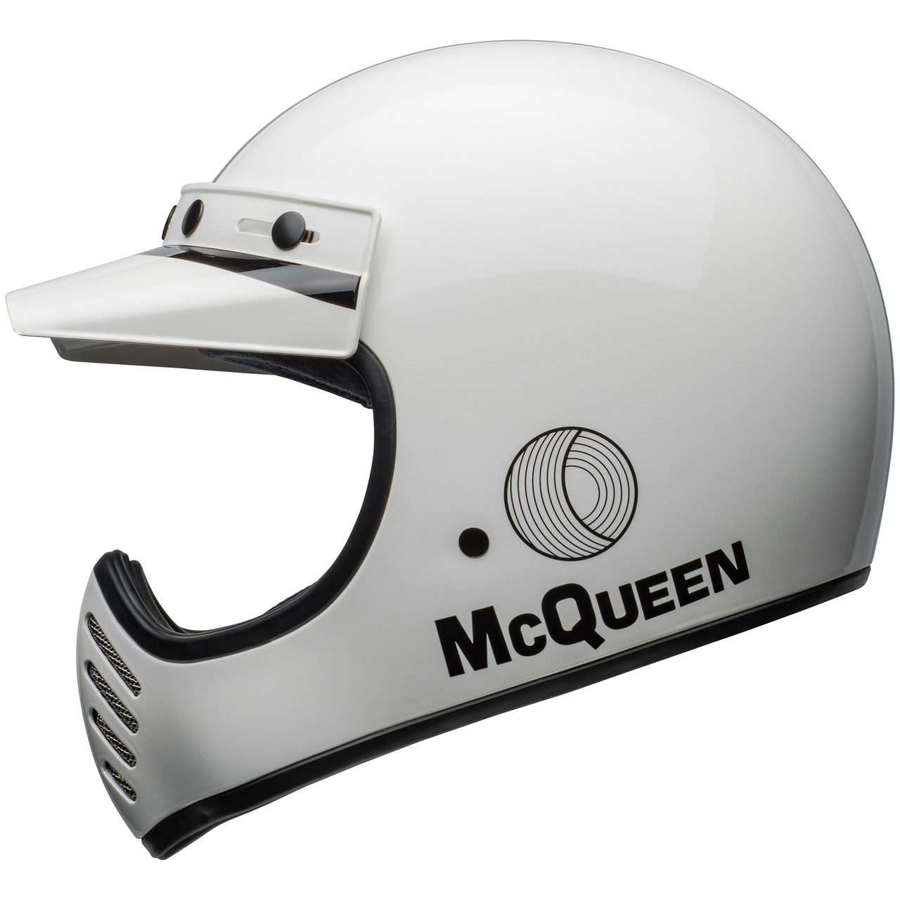 Bell Moto 3 (2024) Helmet - Steve McQueen White/Black