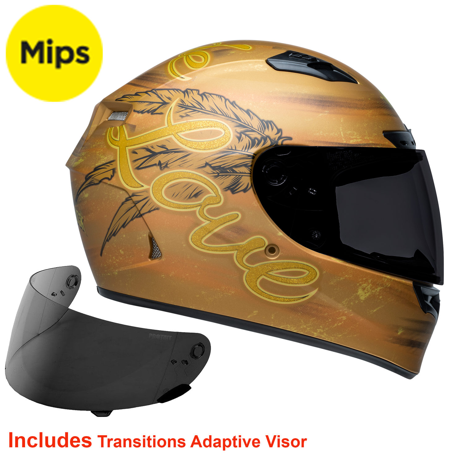 bell eliminator hart luck helmet Bell Qualifier DLX Mips Hart Luck Live Gold Motorcycle Helmet – Gear Change Online