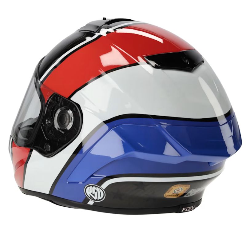 Bell Bell Race Star Flex DLX - RSD Old Glory Blue / Red - Rear View