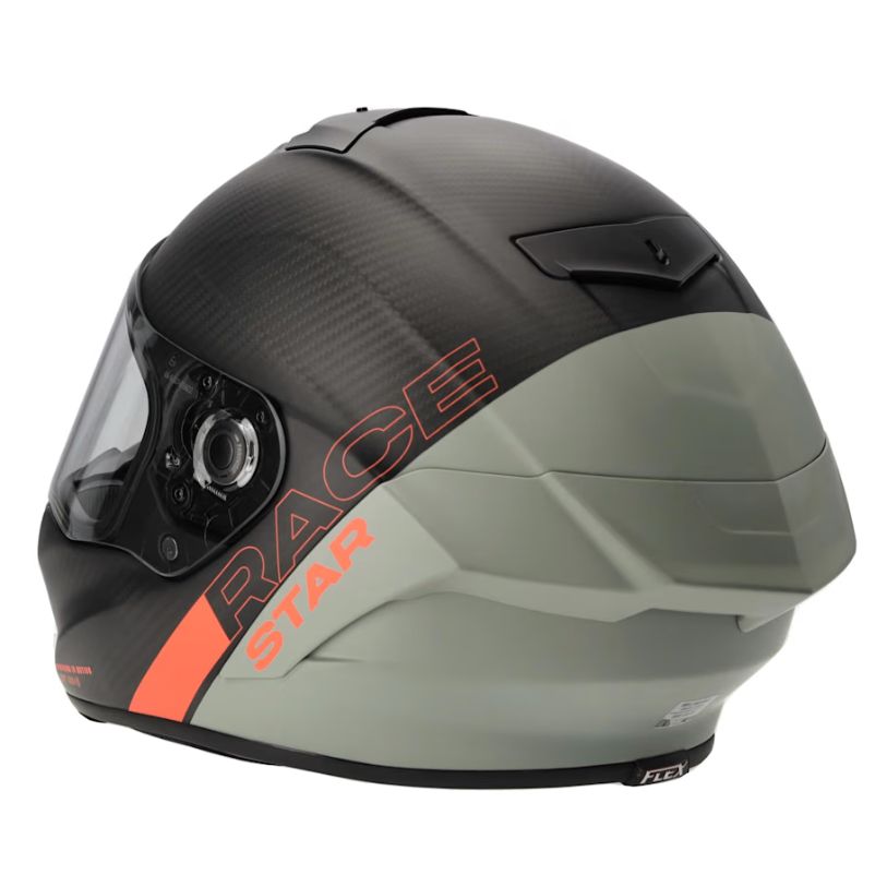 Bell Bell Race Star Flex DLX Strike ECE Orange - Rear View