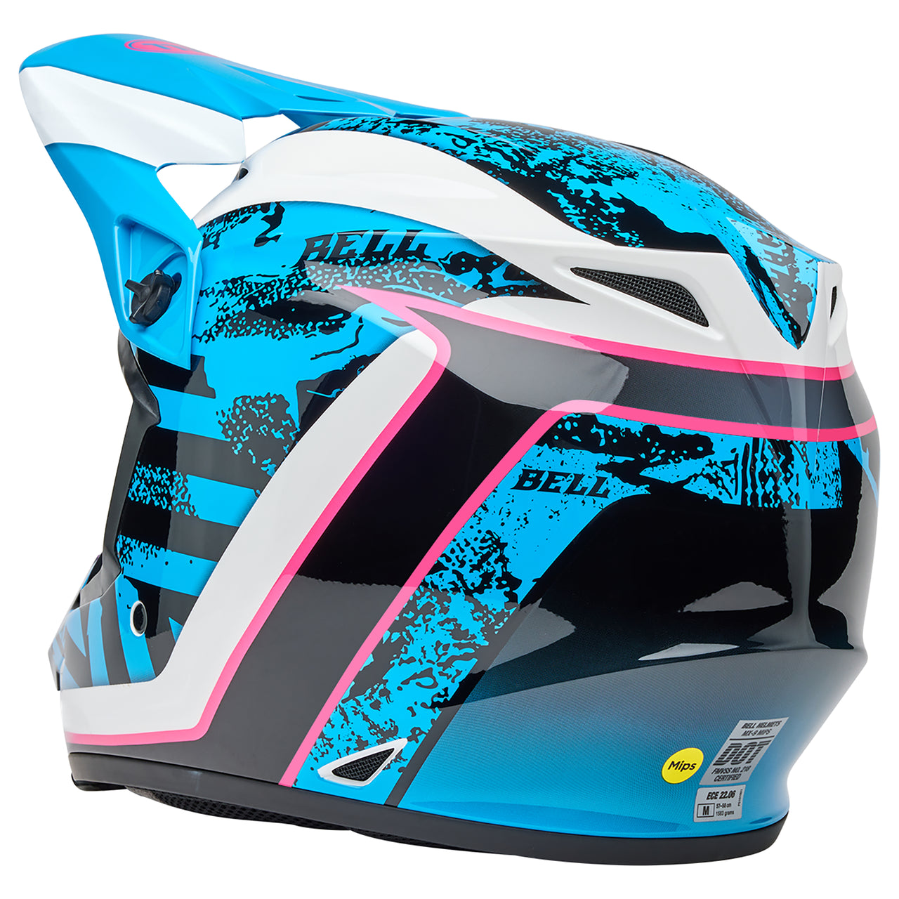 Bell MX 2025 MX-9 MIPS Adult Helmet Breakdance Blue/Pink