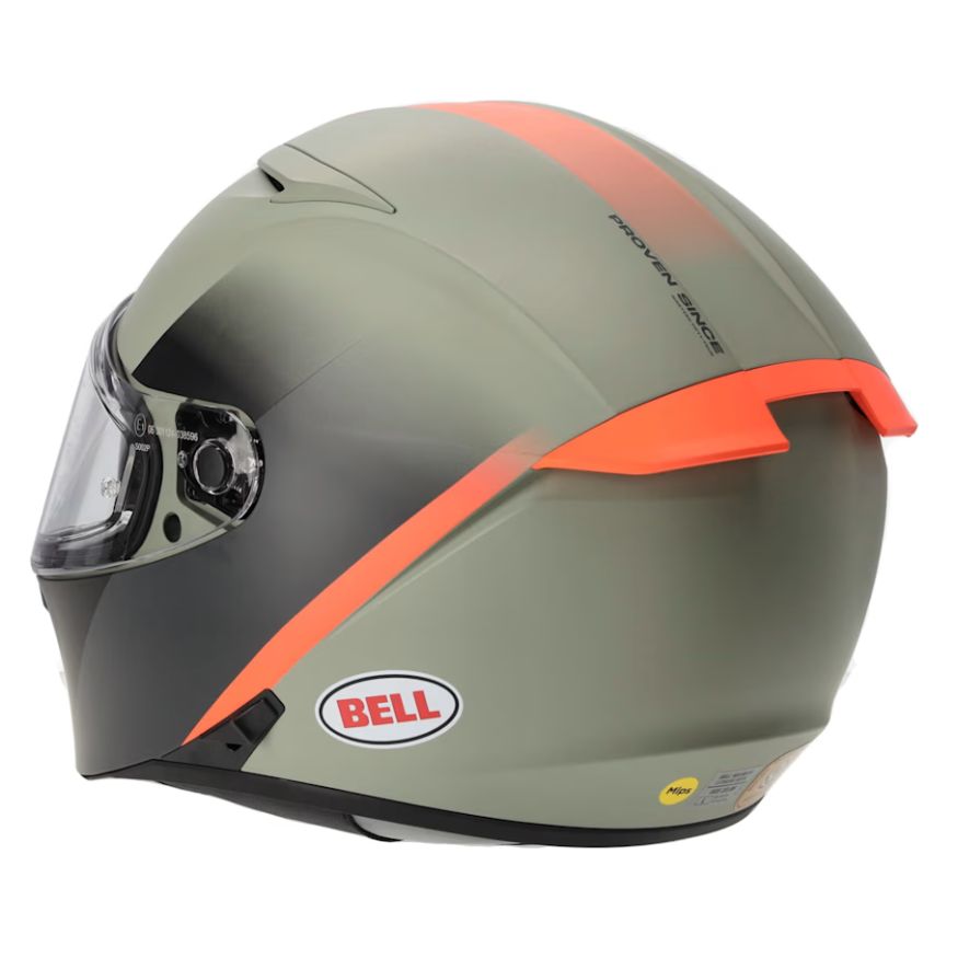 Bell Bell LITHIUM MIPS BASH ECE Grey/Orange - Rear View