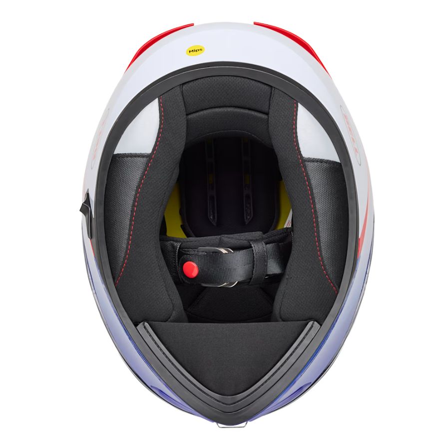 Bell Bell LITHIUM MIPS BASH ECE White/Blue - Rear View