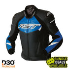 RST TRACTECH EVO D3O LEATHER JACKET - BLACK / BLUE