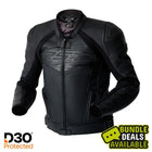 RST TRACTECH EVO D3O LEATHER JACKET - BLACK / BLACK