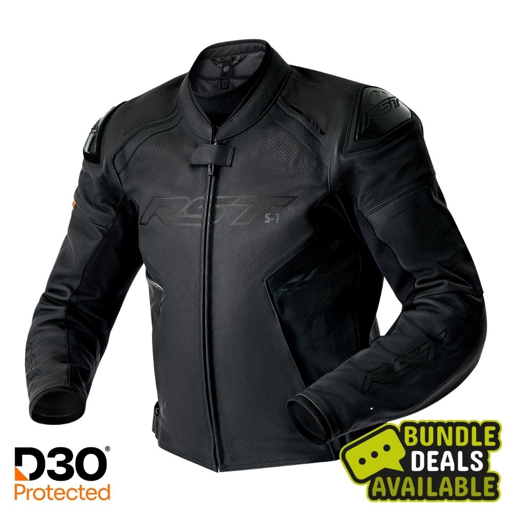 RST S1 D3O Ladies Leather Jacket - Black/Black