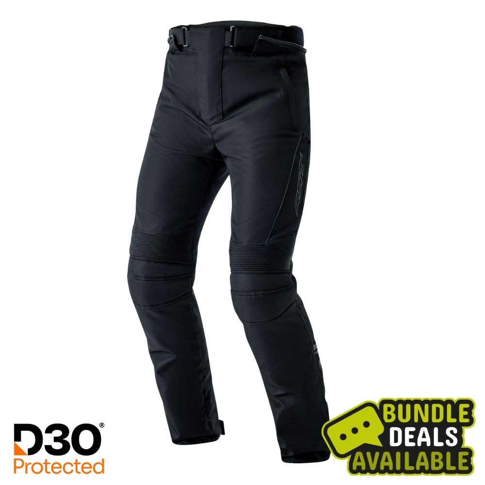 RST S1 D3O Ladies Textile Pants - Black/Black