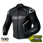 RST S1 D3O Men's Leather Jacket - Black / White