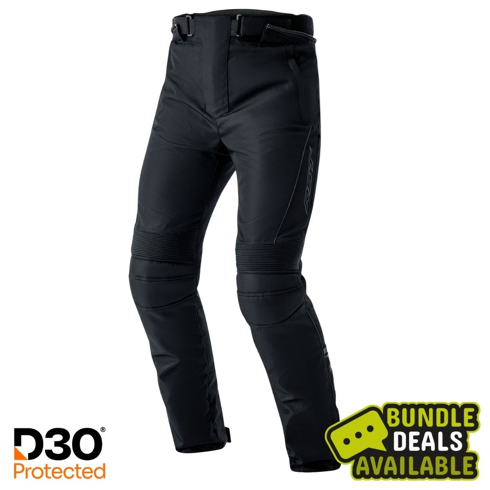 RST S1 D3O Textile Pants Black/Black Short Leg